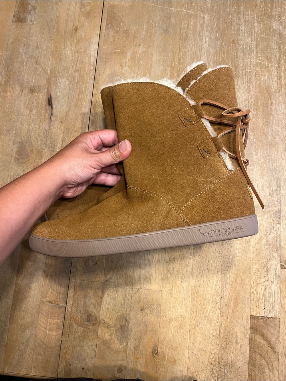 Koolaburra Women 's Tan Suede Shearling-Lined Boo’s tan - Picture 8 of 8